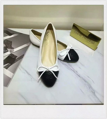 CHANEL Shallow mouth flat shoes Women--031